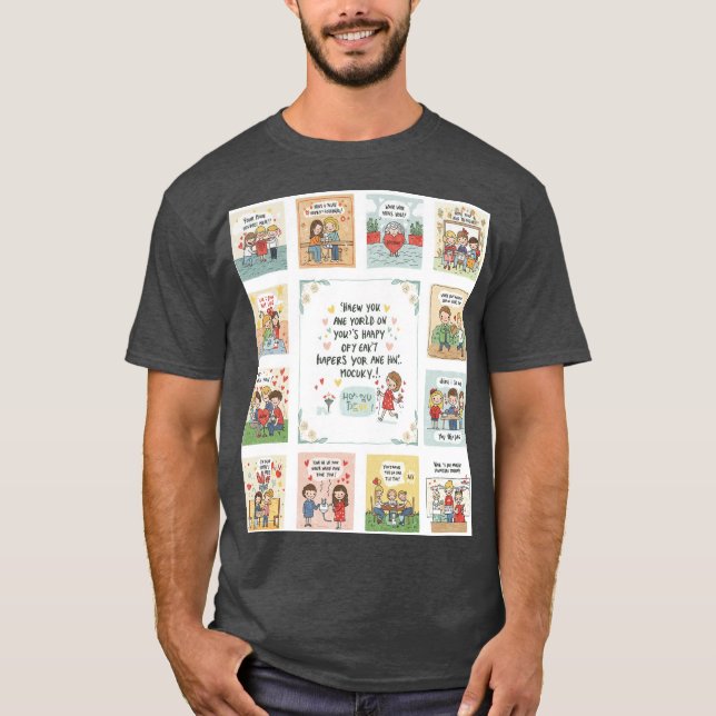 Emotion Carvins: Doodle Art erzählt Geschichten T-Shirt (Vorderseite)