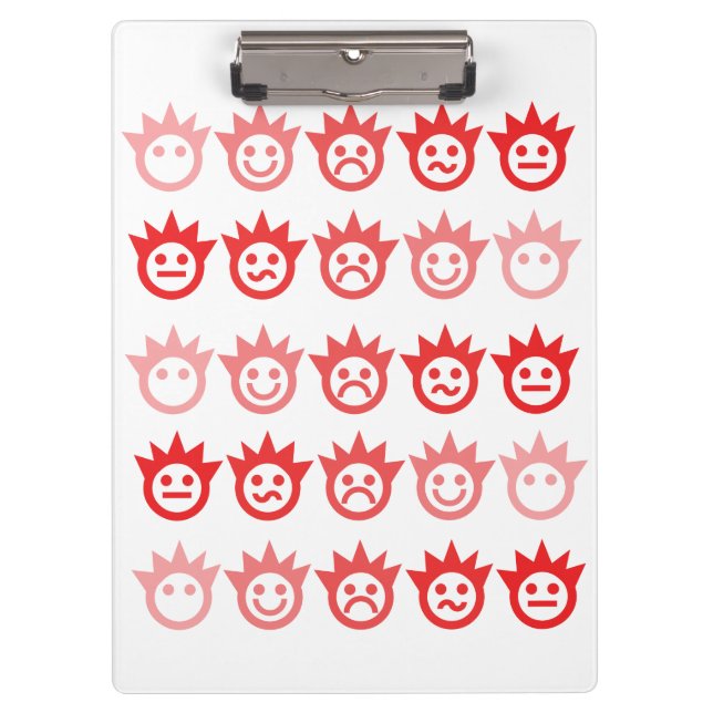 Emotion Faces Clipboard Klemmbrett (Vorderseite)