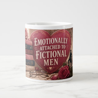 Emotional an einen fiktiven Mann gebunden Liebesro Jumbo-Tasse