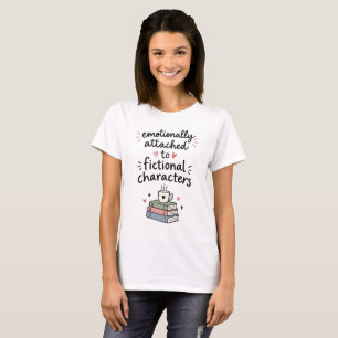 Emotional an fiktive Charaktere gebundenes Buch T-Shirt