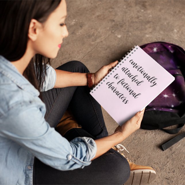 emotional an fiktive Zeichen angehängt Notizblock (Von Creator hochgeladen)