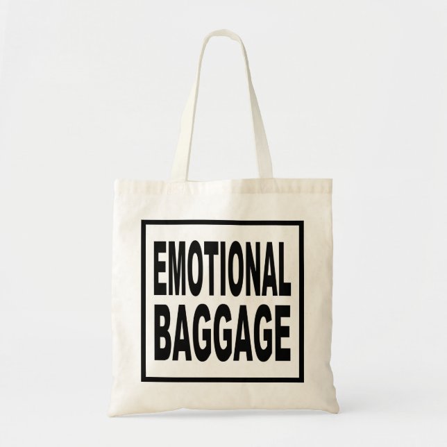 "EMOTIONAL BAGGAGE" Funny Typografy Tragetasche (Vorne)