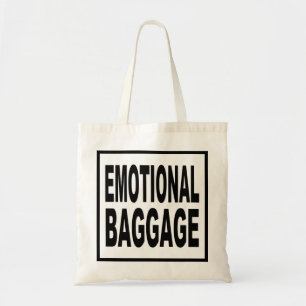 "EMOTIONAL BAGGAGE" Lustige Typografie Tragetasche