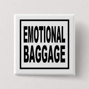 "EMOTIONAL BAGGAGE" Typografie-Zitat Button