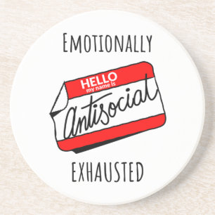 Emotional erschöpft getränkeuntersetzer