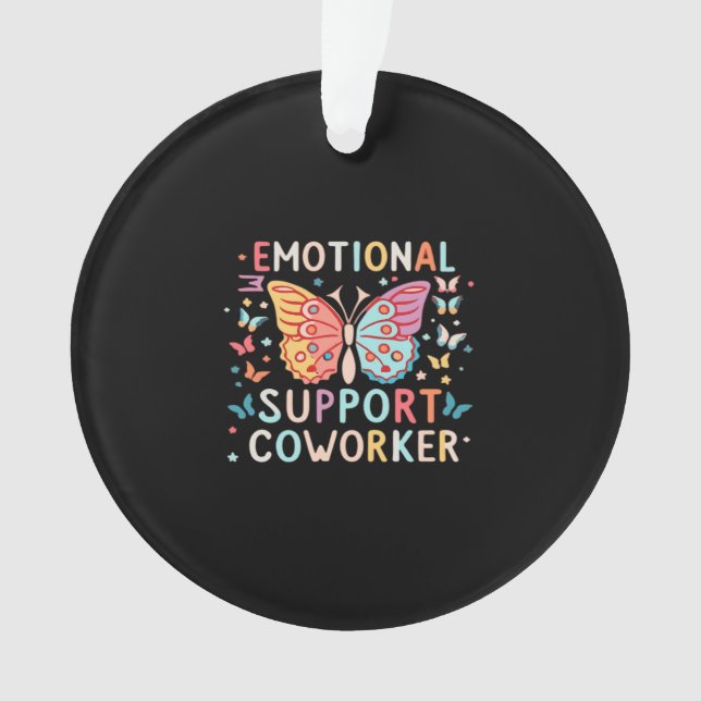 Emotional Help Co-Worker Classic Niedlich Meme Ornament (Vorderseite)