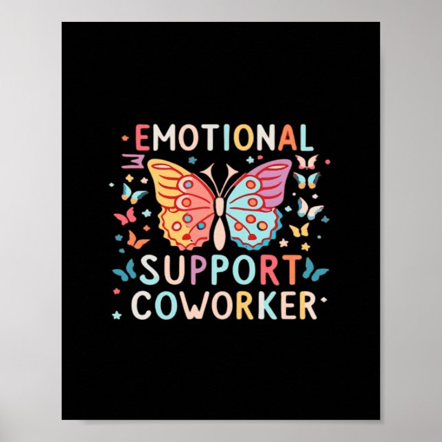 Emotional Help Co-Worker Classic Niedlich Meme Poster (Vorne)