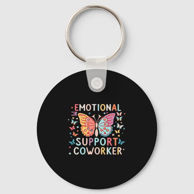 Emotional Help Co-Worker Classic Niedlich Meme Schlüsselanhänger (Vorderseite)
