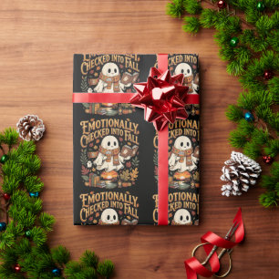 Emotional in den Herbst Herbst Halloween eingechec Geschenkpapier