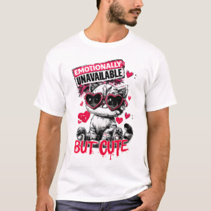 Emotional nicht verfügbar, aber süße Katze mit Son T-Shirt