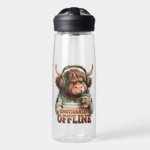 Emotional Offline Highland-Kuh-Grafik  Trinkflasche