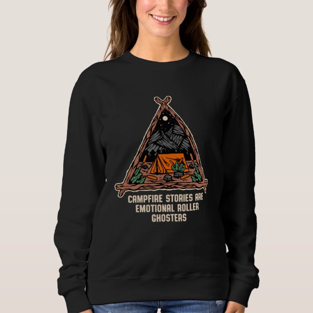Emotional Roller Ghosters Halloween Camping Scary  Sweatshirt (Vorderseite)