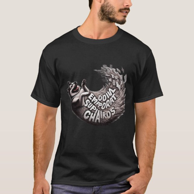 Emotional Support Chaos Funny Husky Dog T-Shirt (Vorderseite)