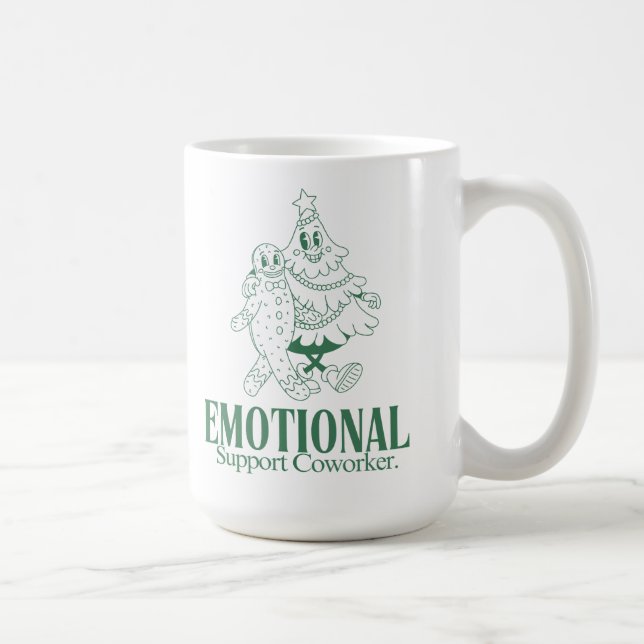 Emotional Support Coworker Funny Christmas Office  Kaffeetasse (Rechts)