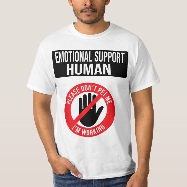 Emotional Support Human Halloween Costume Do Not P T-Shirt (Vorderseite)