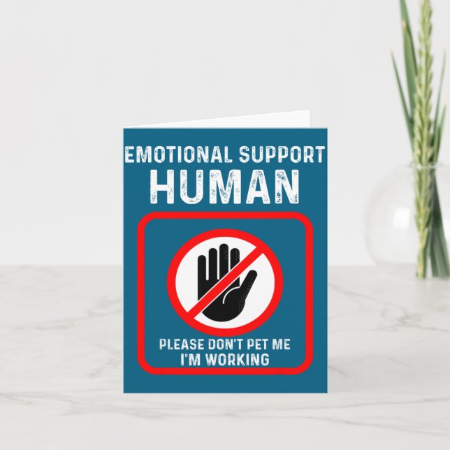 Emotional Support Human Halloween Costume Hallowee Karte (Vorderseite)