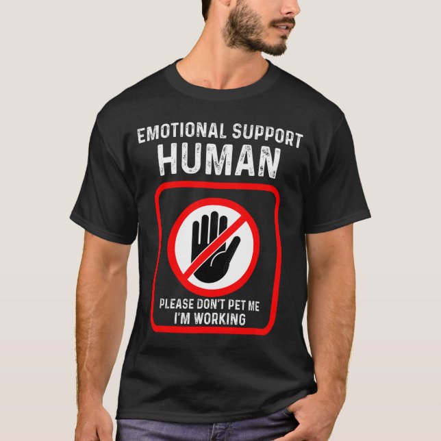Emotional Support Human Halloween Costume T-Shirt (Vorderseite)
