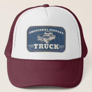 Emotional Support Truck Vintage Patch Design Truckerkappe