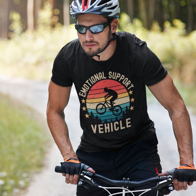 Emotional Support Vehicle - Funny Cycling  T-Shirt (Von Creator hochgeladen)