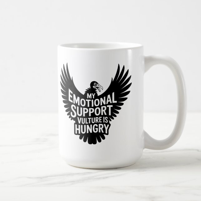Emotional Support Vulture Neurodivergence Humor Kaffeetasse (Rechts)