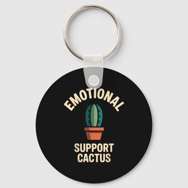 Emotional Suprt Cactus Funny Succulent Humor Outfi Schlüsselanhänger (Vorderseite)
