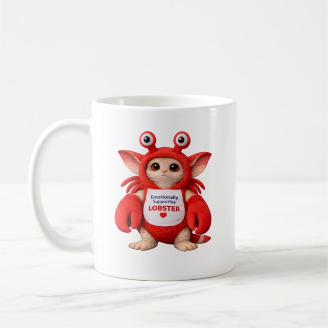 Emotional unterstützender Hummer-Becher Kaffeetasse (Links)