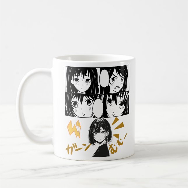 Emotionale Anime-Gitter. Kein BG Kaffeetasse (Links)