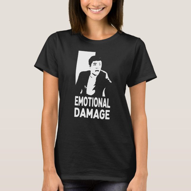 Emotionale Beschädigung Meme asiatische Typ Silhou T-Shirt (Vorderseite)