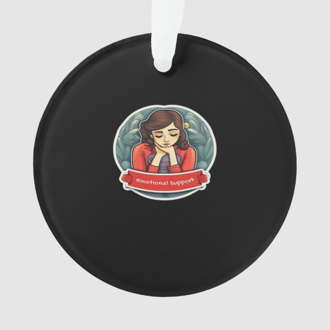 Emotionale Hilfe Coworker Chilling Meme Ornament (Vorderseite)