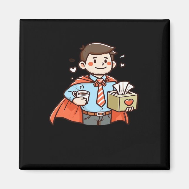 Emotionale Hilfe Coworker Classic Viral Meme Magnet (Vorne)
