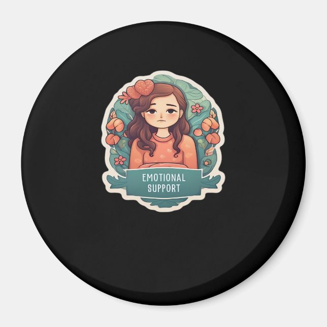 Emotionale Hilfe Coworker Funny Meme Magnet (Vorne)