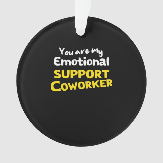 Emotionale Hilfe Coworker Viral Meme Ornament (Vorderseite)