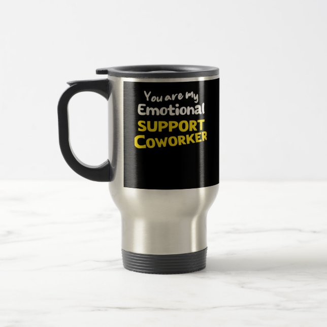 Emotionale Hilfe Coworker Viral Meme Reisebecher (Links)