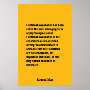 Emotionale Invalidation ist… genannt worden Poster