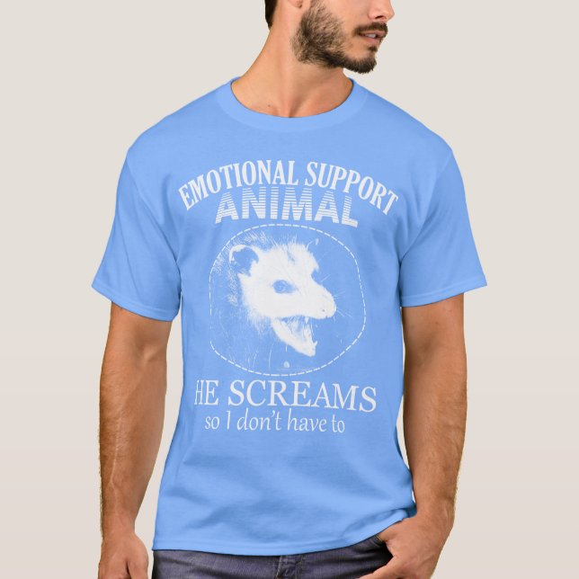 Emotionale Stütz-Tier Opossum Junge T-Shirt (Vorderseite)