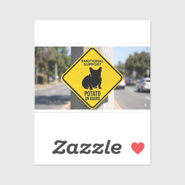 Emotionale Stützpferdchen Französische Bulldogge L Aufkleber (Blatt)