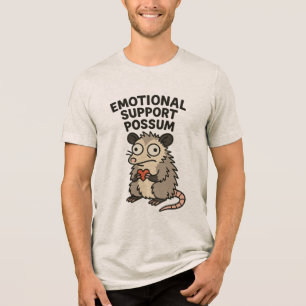 Emotionale Stützpossummasche Tri-Blend Shirt