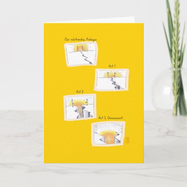 Emotionale Trennung in der gelben Beziehung Karte (Vorderseite)