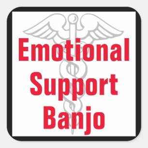 Emotionale Unterstützung Banjo - Funny Sticker