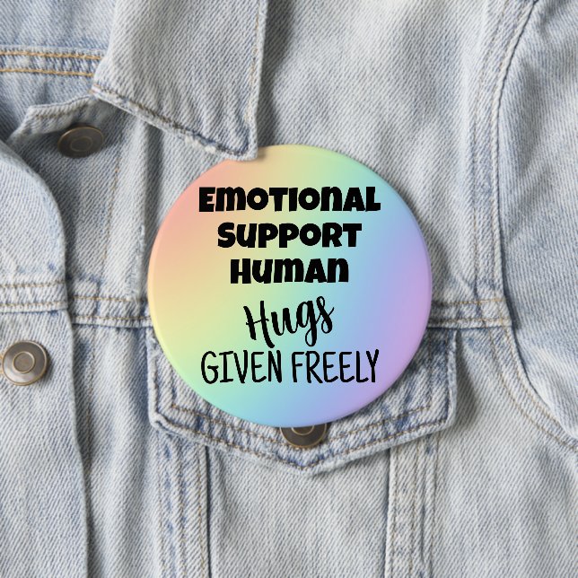 Emotionale Unterstützung des menschlichen Regenbog Button (Beispiel)
