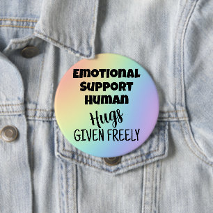 Emotionale Unterstützung des menschlichen Regenbog Button