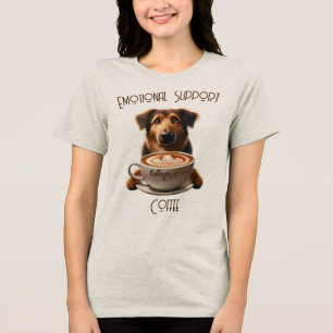 Emotionale Unterstützung Kaffee Funny Mental Healt Tri-Blend Shirt