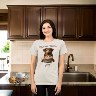 Emotionale Unterstützung Kaffee lustig Psychische Tri-Blend Shirt