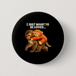Emotionale Unterstützung süßer Affe Baby Punch-Hug Button