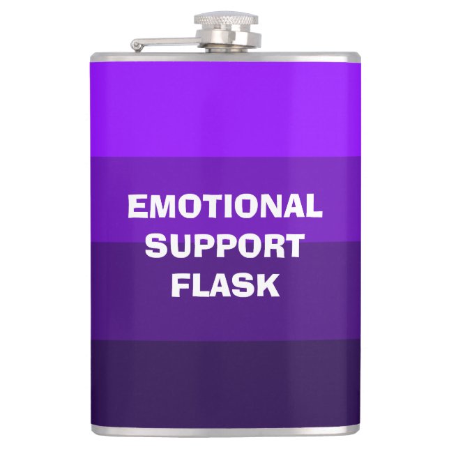 Emotionale Unterstützung Vinyl Wrapped Flask Flachmann (Vorderseite)