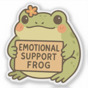 Emotionale Unterstützungs-Frosch Süße Tier Humor Aufkleber