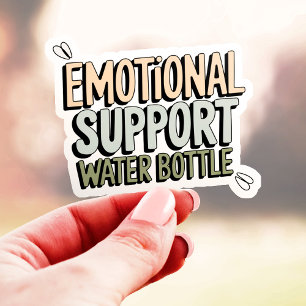 Emotionale Unterstützungs-Wasserflasche Vinyl Aufkleber