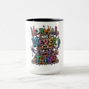 Emotionale Unterstützungschaos – Seltsame Cartoon- Tasse