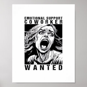 Emotionaler Helfer Gewollt Funny Office-Arbeit Poster