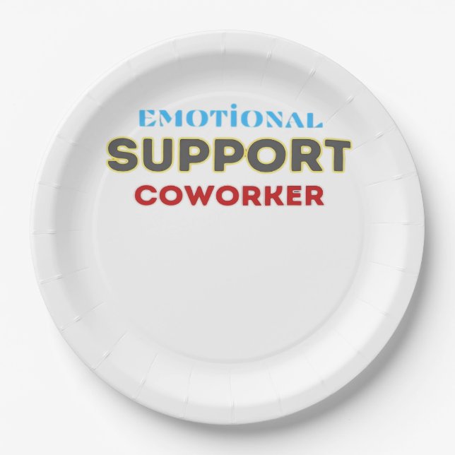 Emotionaler Helfer, Mitarbeiter-Geschenk, Kollege  Pappteller (Vorderseite)